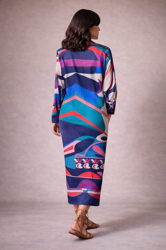 Afro Multi Shirt Dress