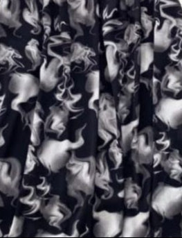 Black-Grey Abstract Dress