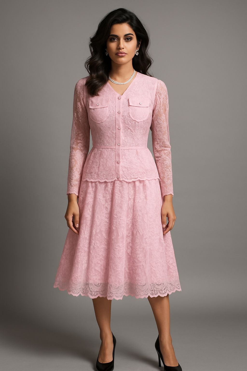 Baby Pink Skirt Cordset