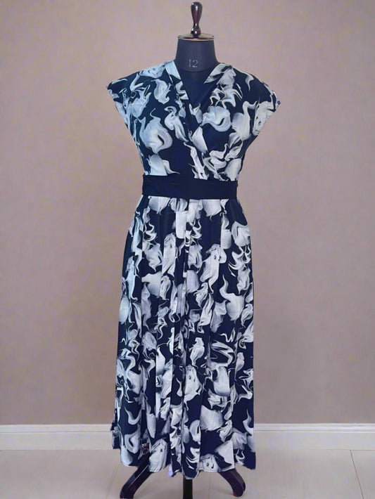 Black-Grey Abstract Dress