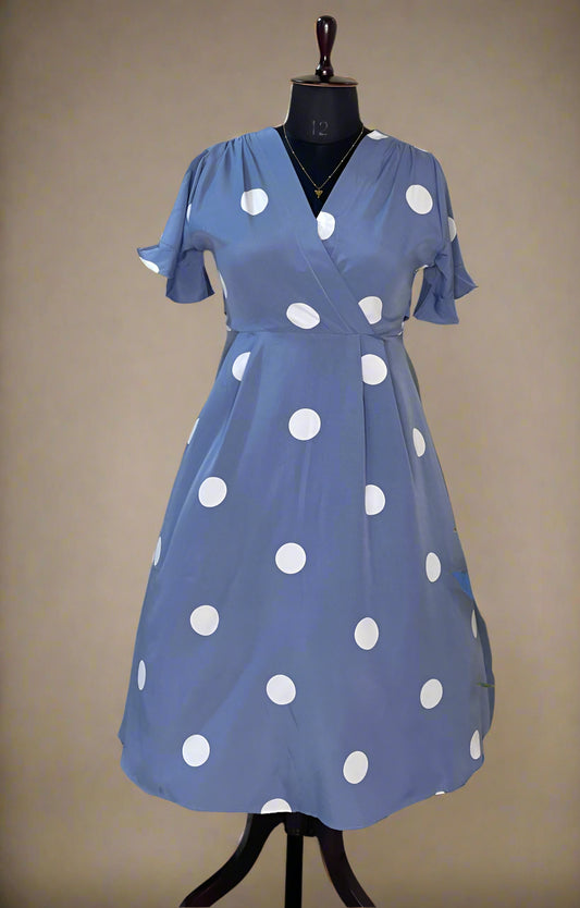 Blue Polka Dress