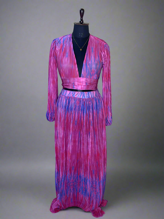 Pink Pleated Cordset