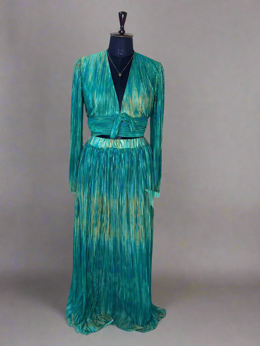 Green Pleated Cordset