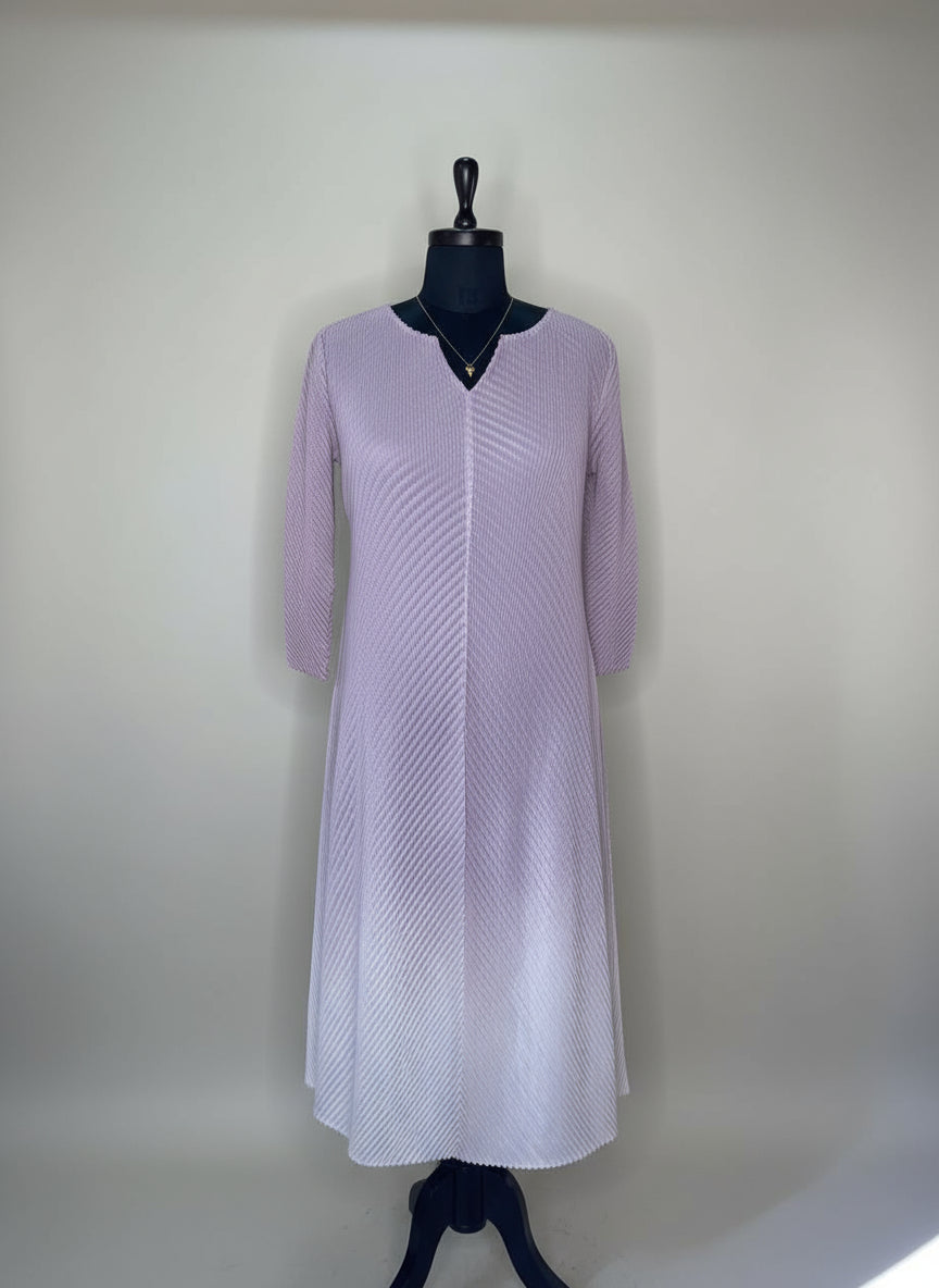 Dusty Mauve Ombre Korean Dress