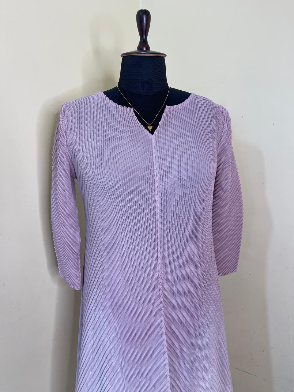 Dusty Mauve Ombre Korean Dress