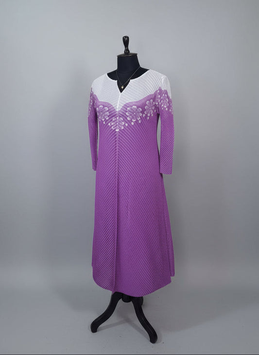 Lavender Off-White Korean Dress