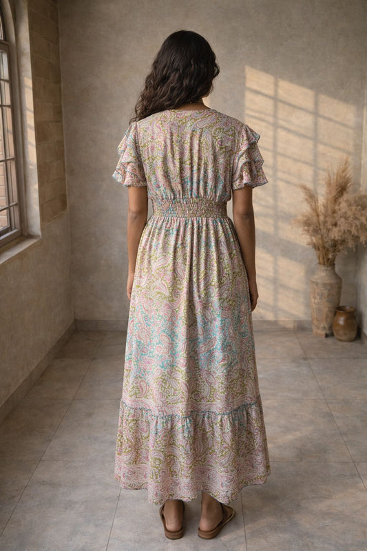 Aaliya Silk Maxi Dress