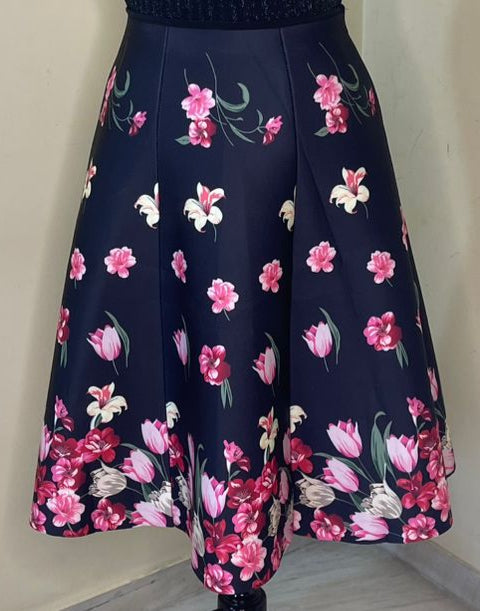 Black Printed Barbie Skirt