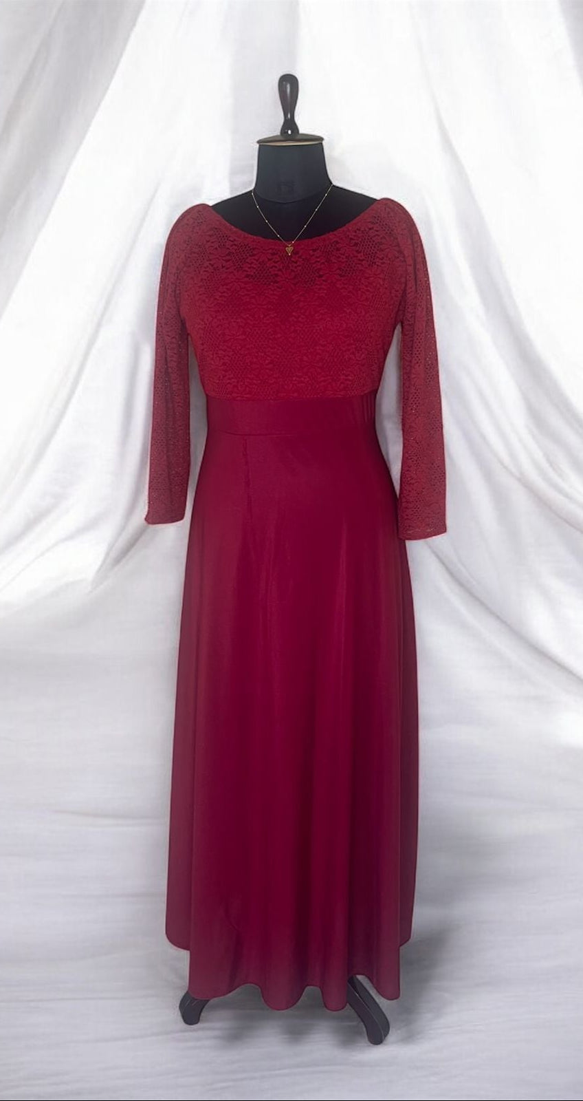 Maroon A-line Party Dress