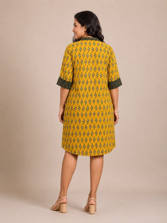 Yellow Heena Shirt Dress
