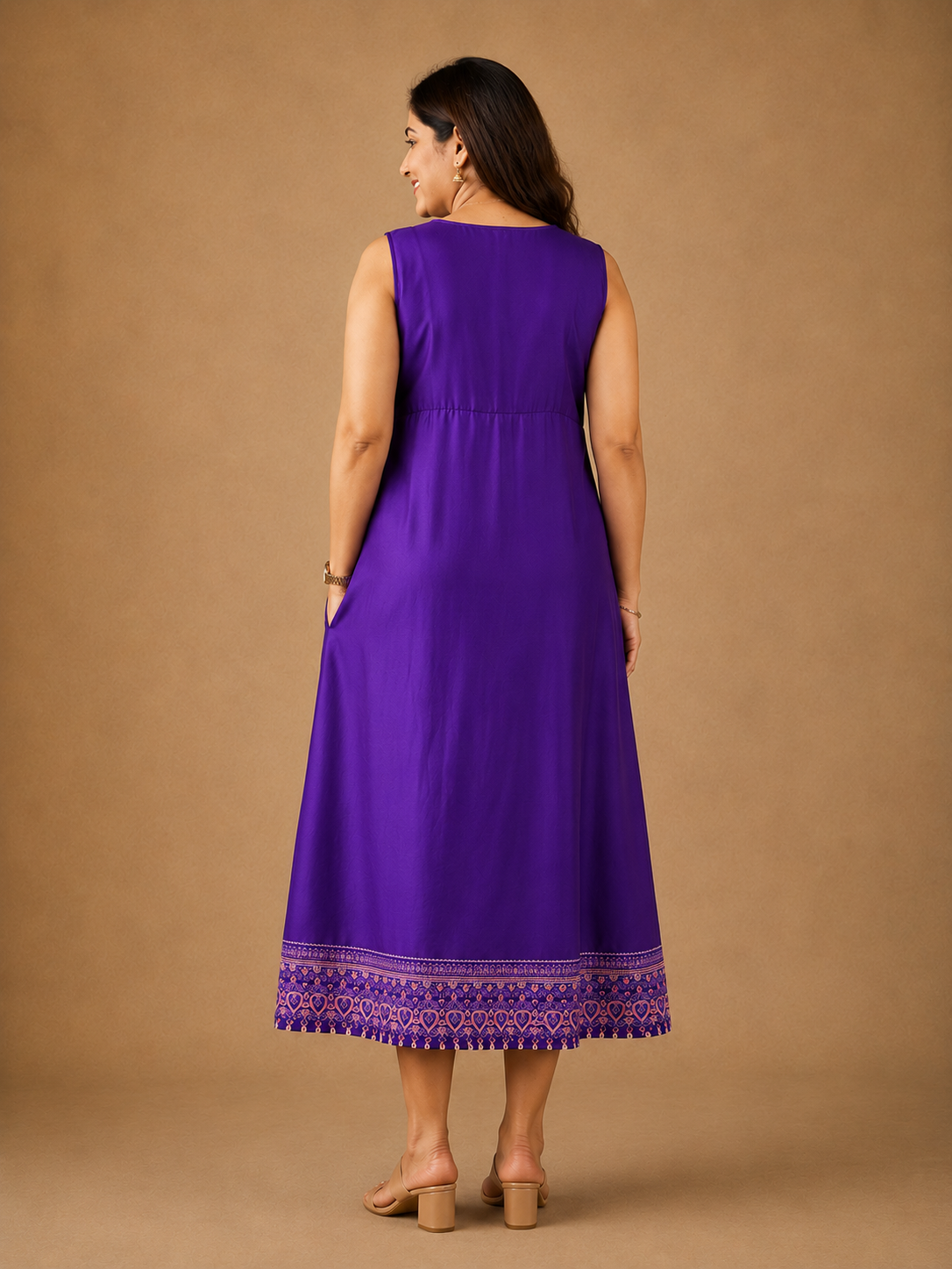 Purple A-line Modal Dress