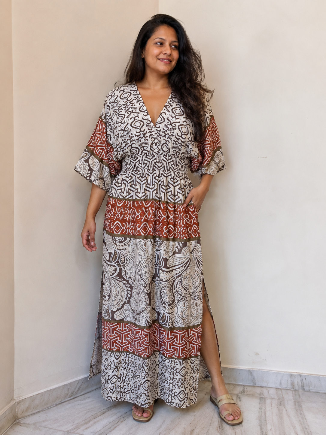 Sama Kasturi Slit Dress