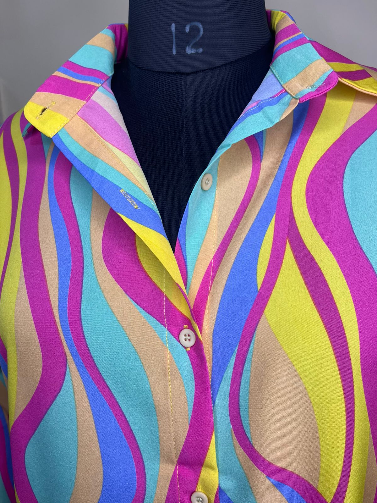 Pink Multi-color Shirt Dress