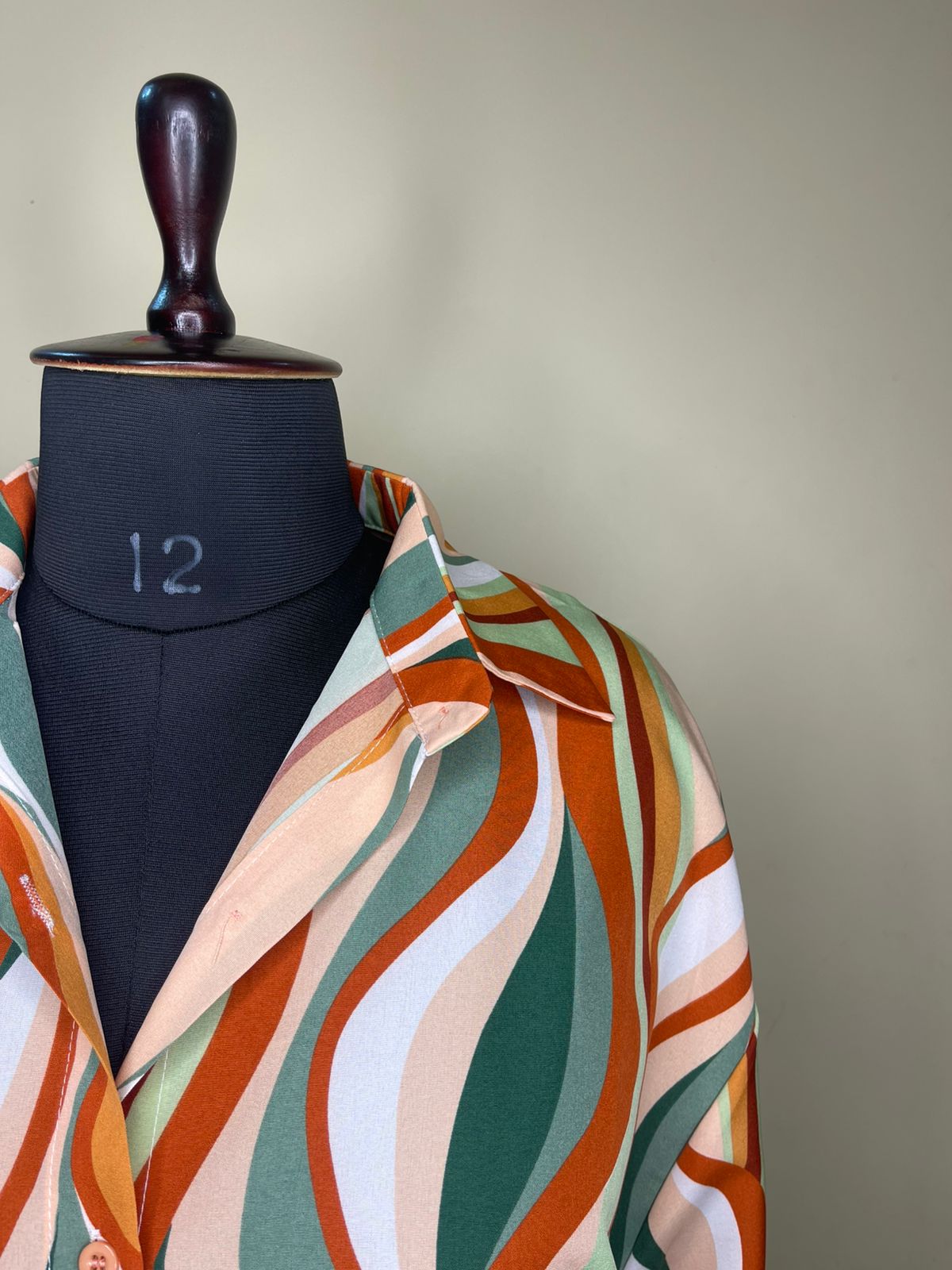 Brown Multi-color Shirt Dress