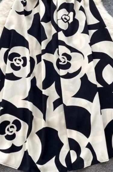 Black-White  Abstract Dress