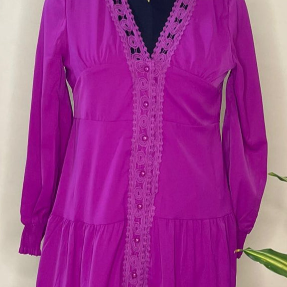 Fuschia Pink Tiered Dress