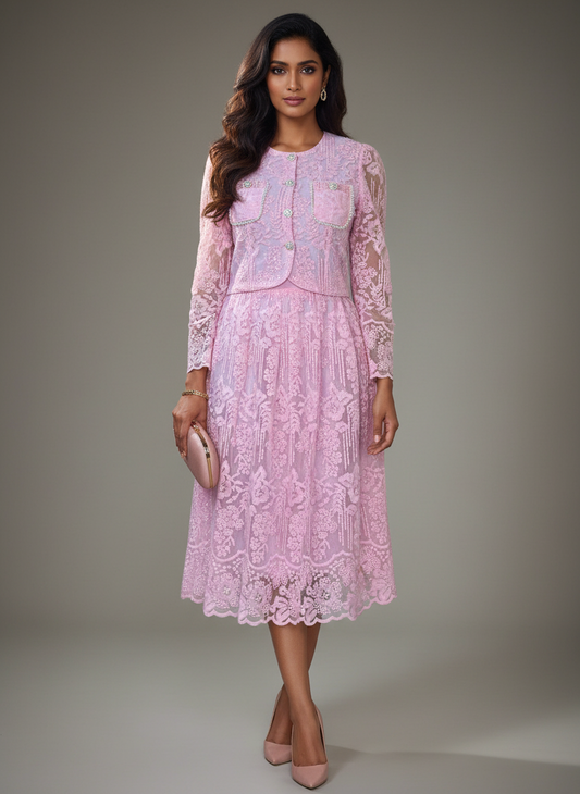 Baby Pink Skirt Cordset