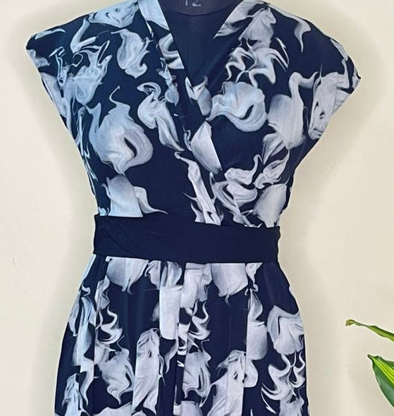 Black-Grey Abstract Dress