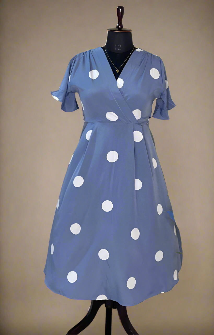 Blue Polka Dress