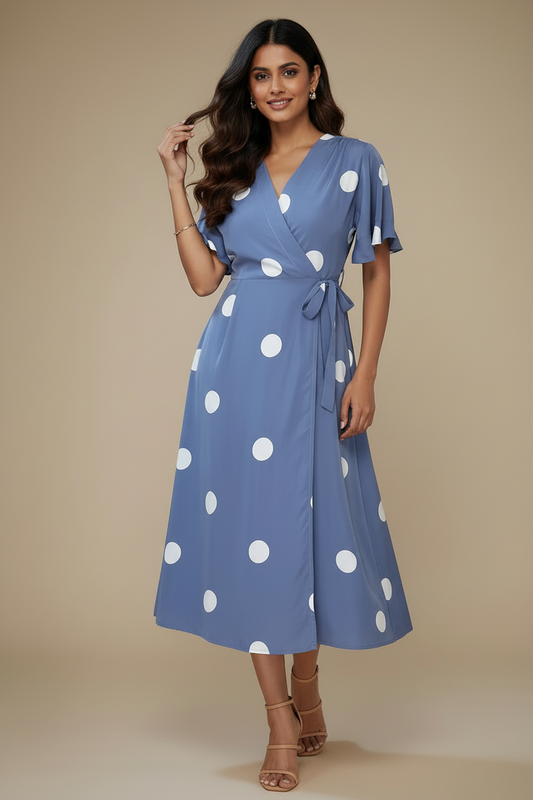 Blue Polka Dress
