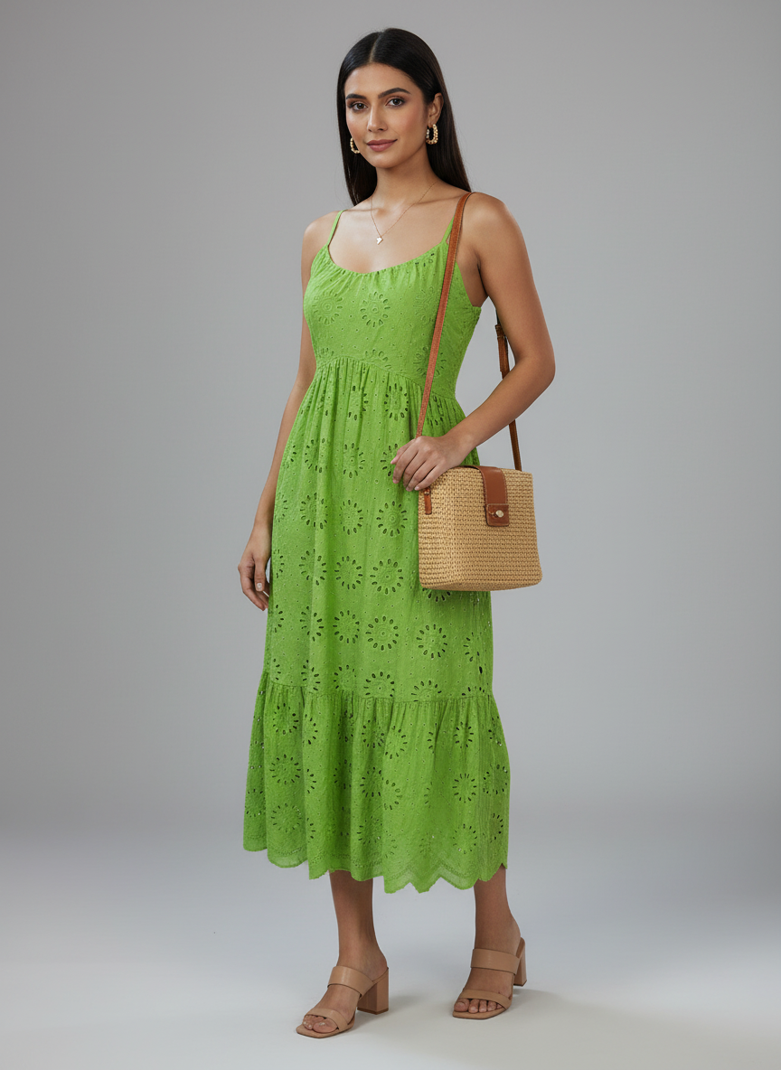 Green Tiered Dress