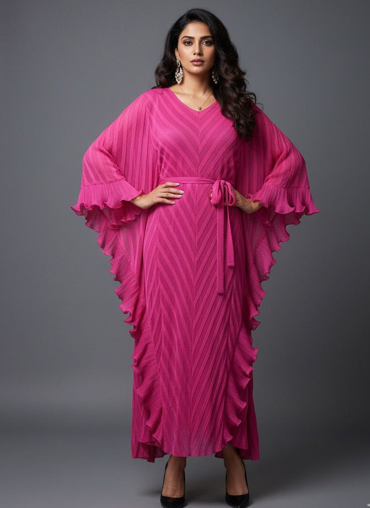 Pink Butterfly Korean Dress