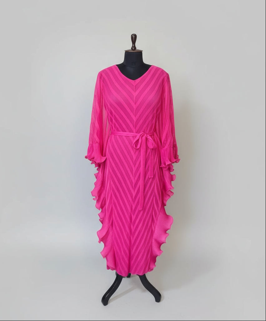 Pink Butterfly Korean Dress