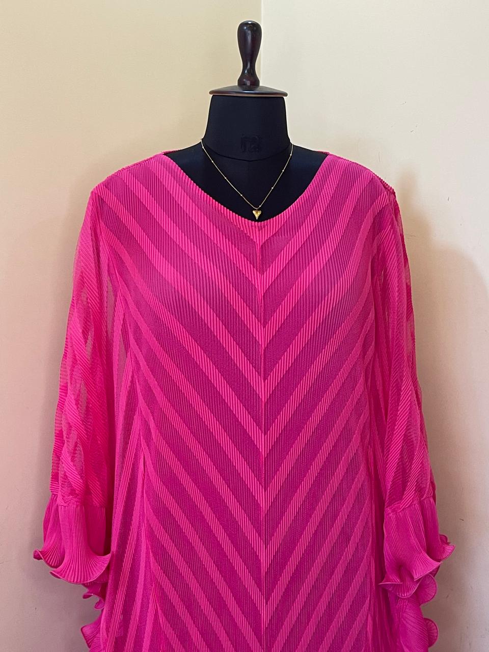 Pink Butterfly Korean Dress