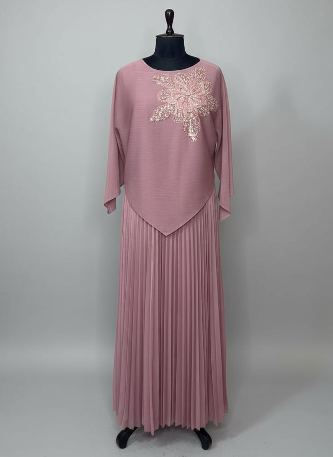 Dusty Mauve Korean Skirt Top