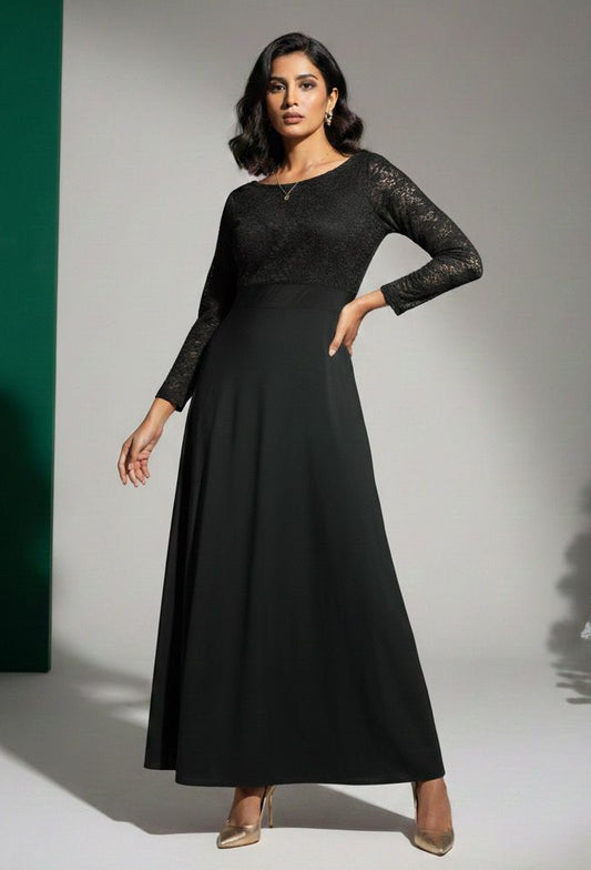 Black A-line Party Dress