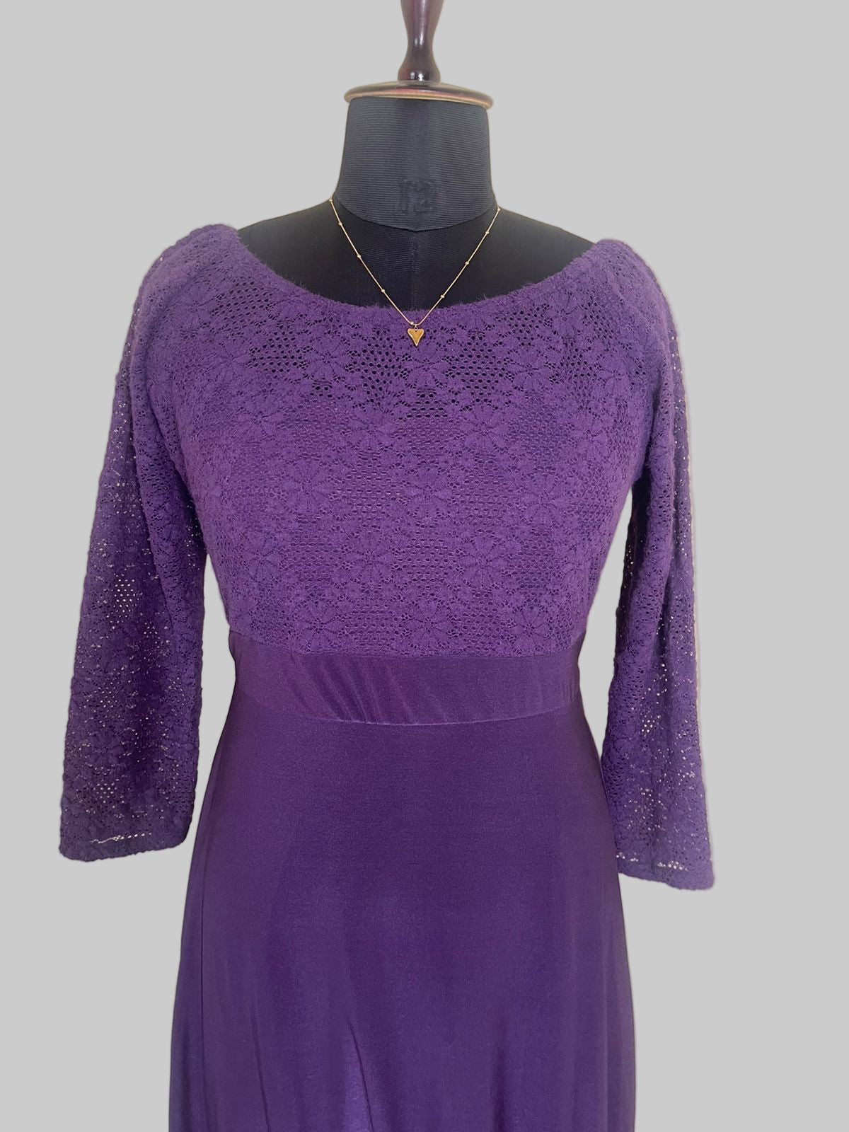 Purple A-line Party Dress