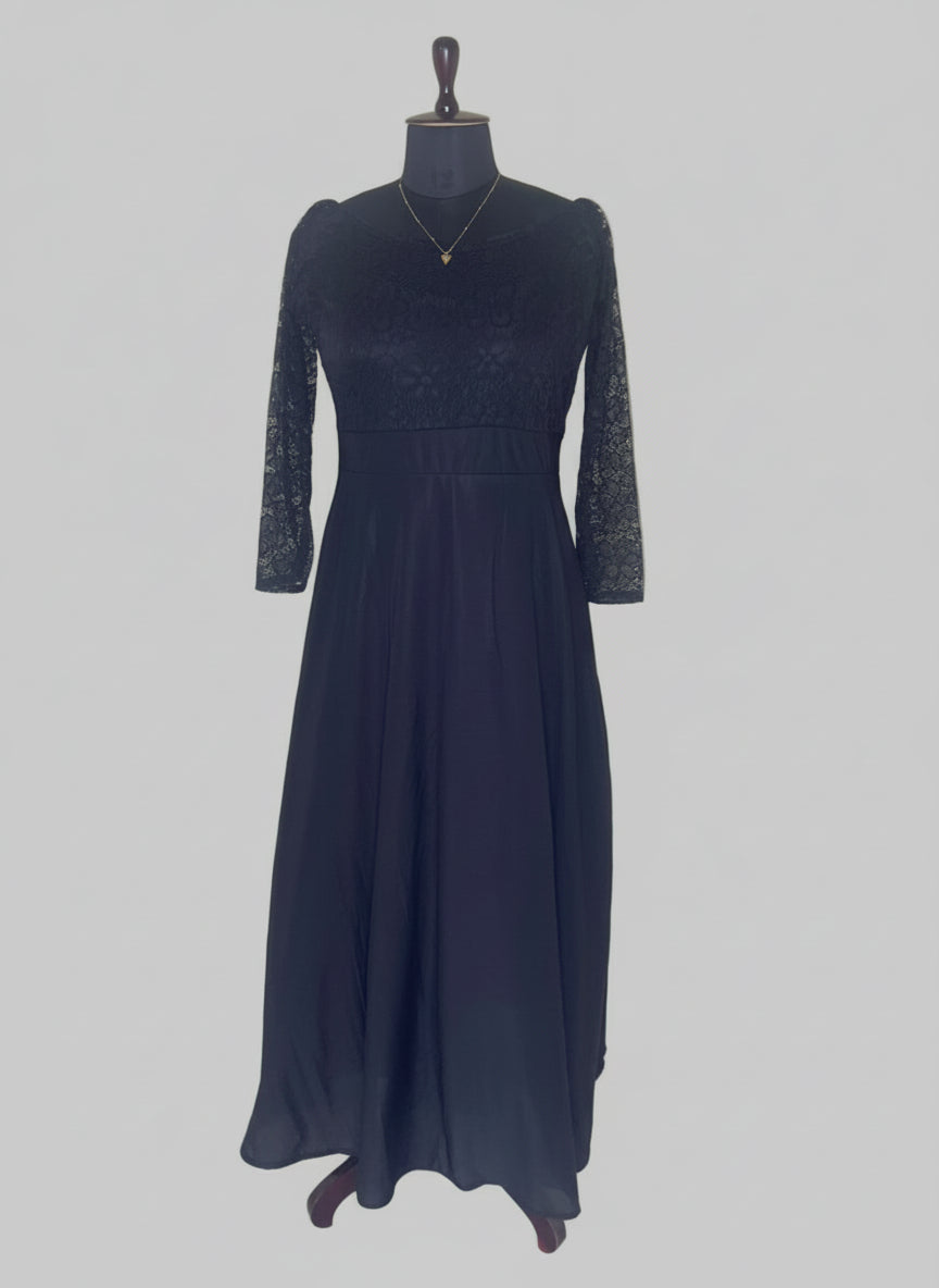 Black A-line Party Dress