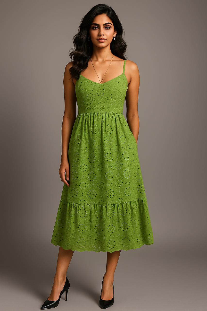 Green Tiered Dress