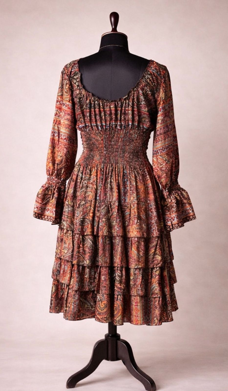 Brown Kasturi Tiered Dress