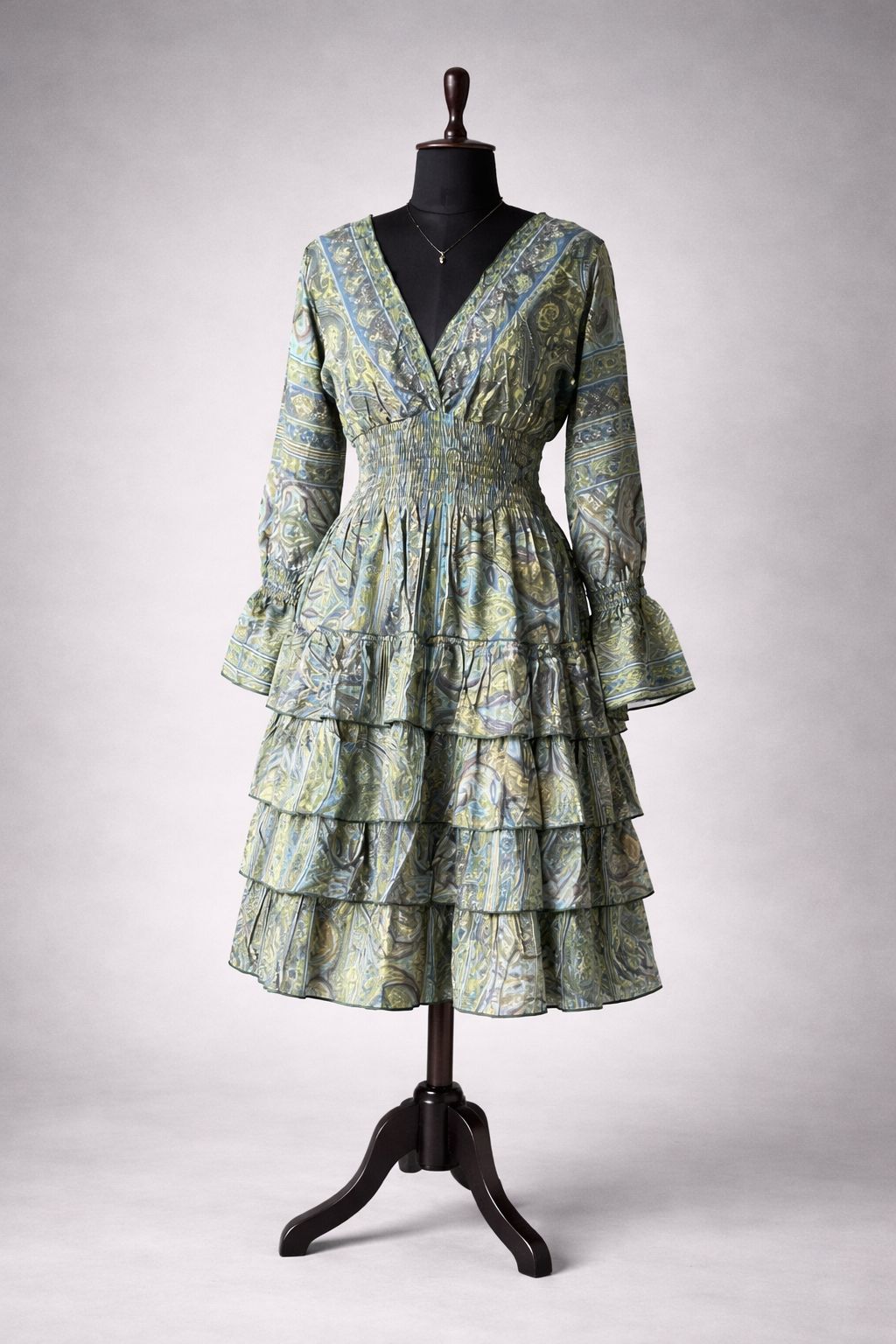 Green Kasturi Tiered Dress