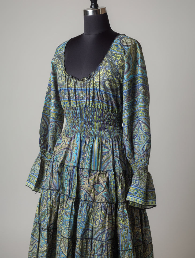 Green Kasturi Tiered Dress