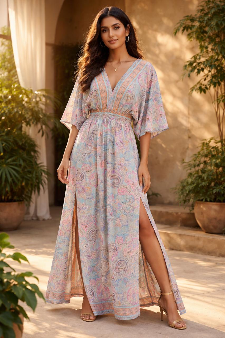 Aqua Kasturi Slit Dress