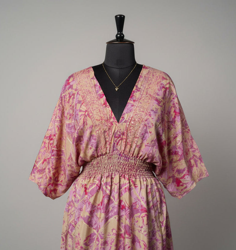 Pink Kasturi Slit Dress