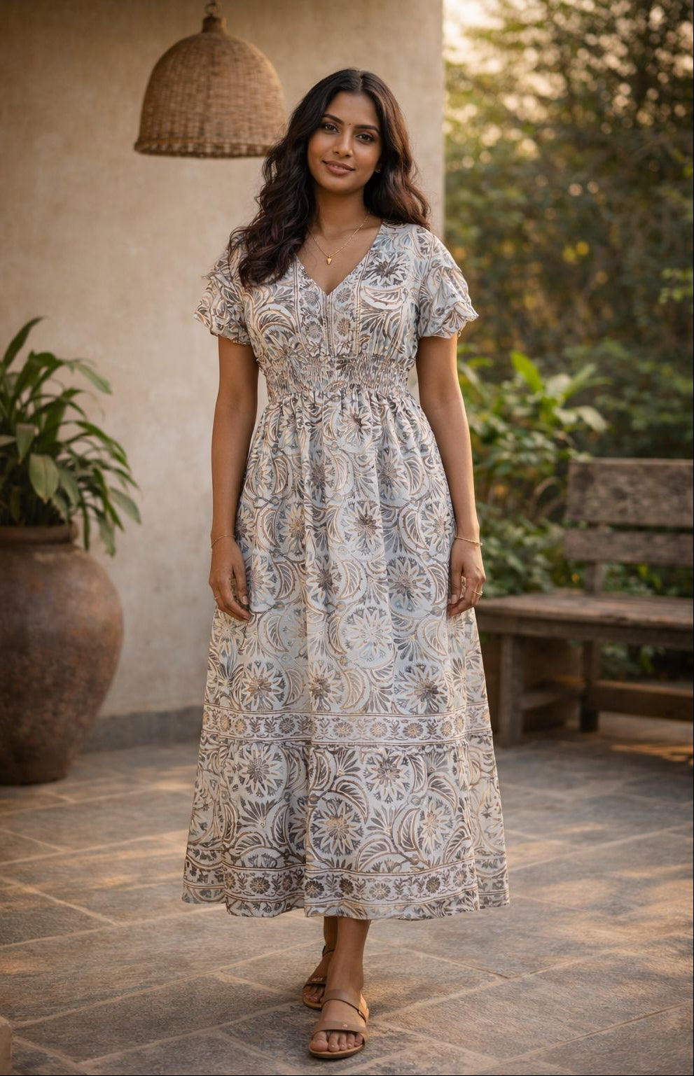 Daisy Silk Maxi Dress