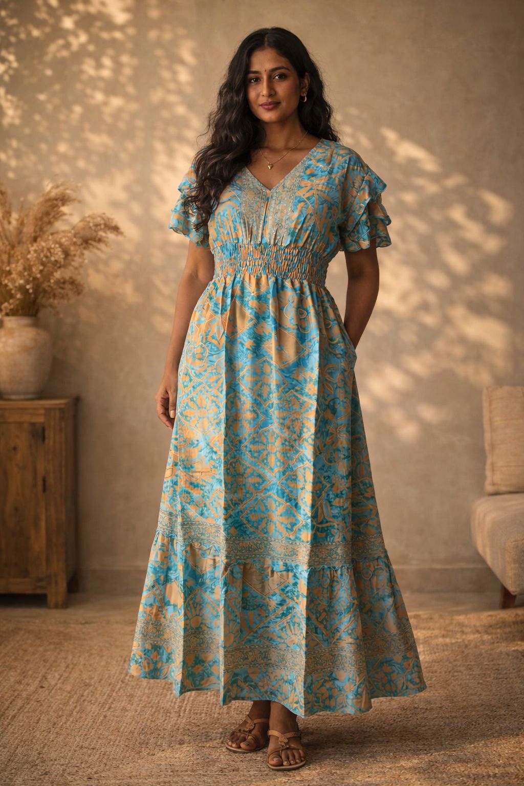 Minerva Silk Maxi Dress