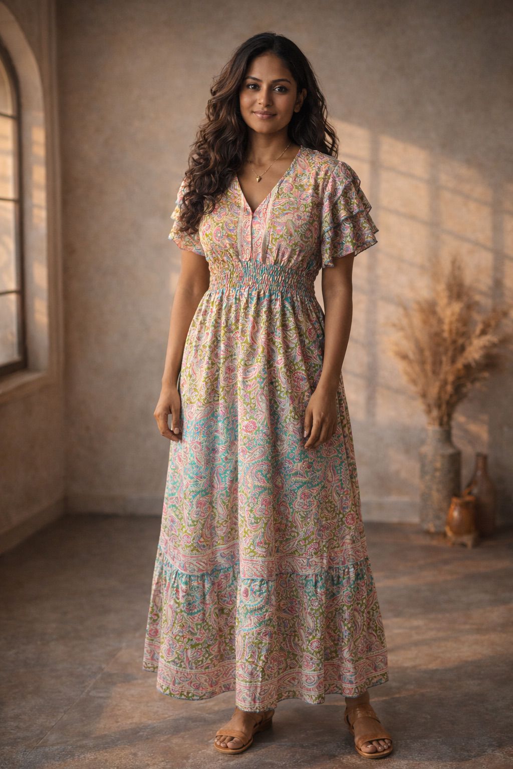 Aaliya Silk Maxi Dress