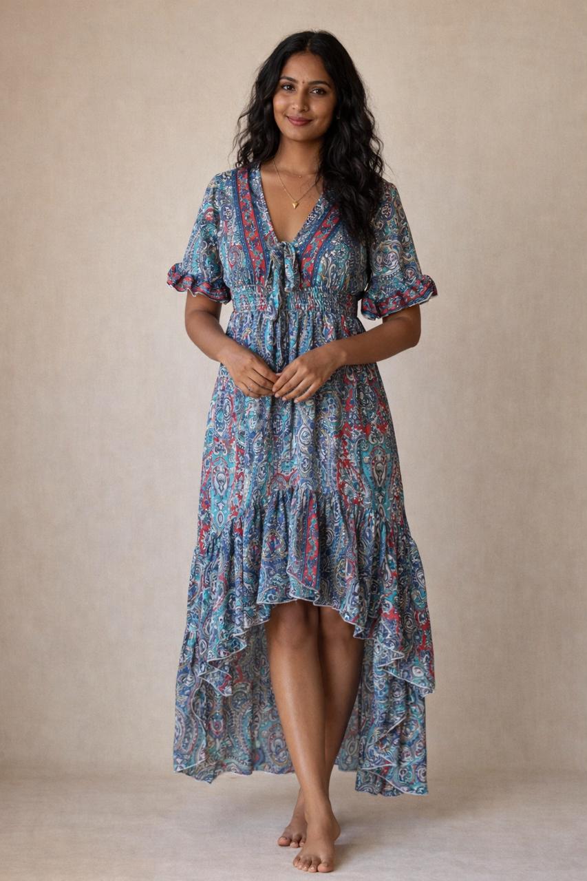 Lily Silk High-low Dress