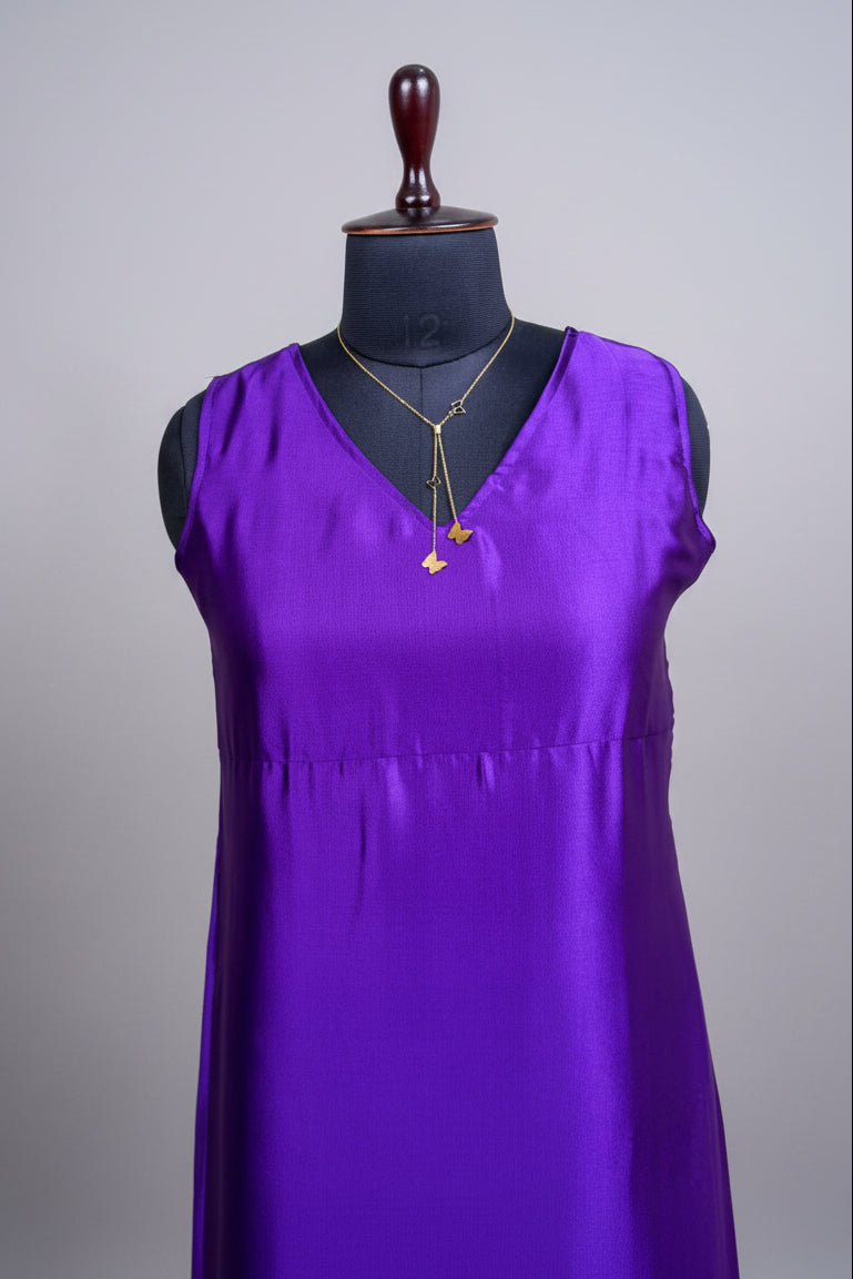 Purple A-line Modal Dress