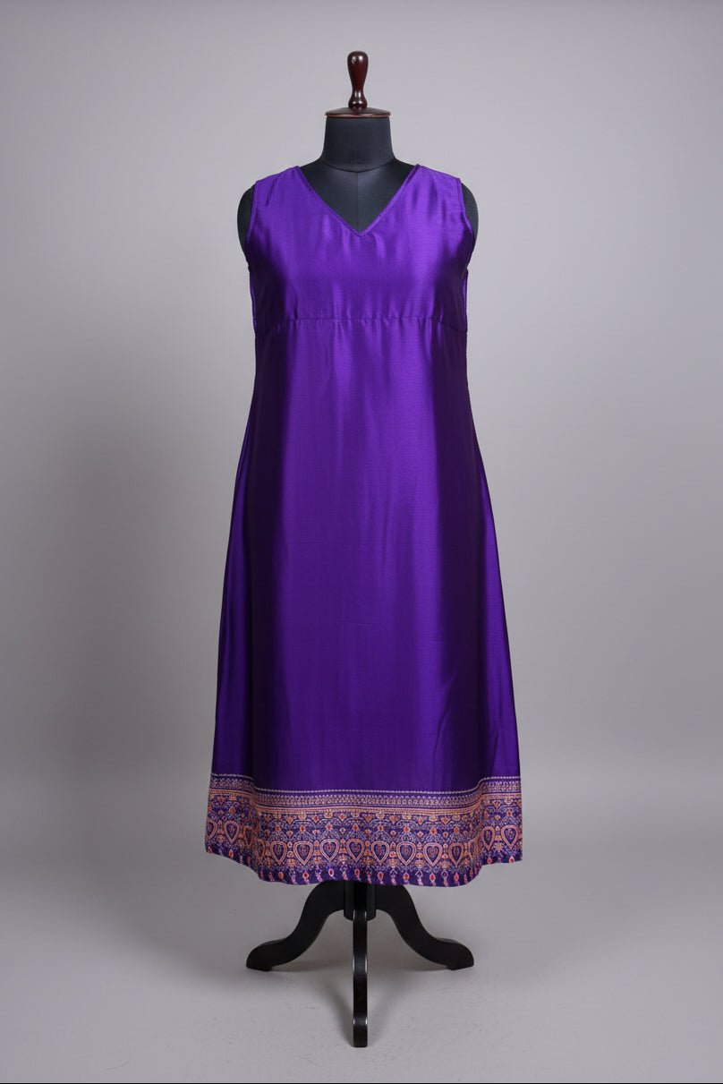 Purple A-line Modal Dress
