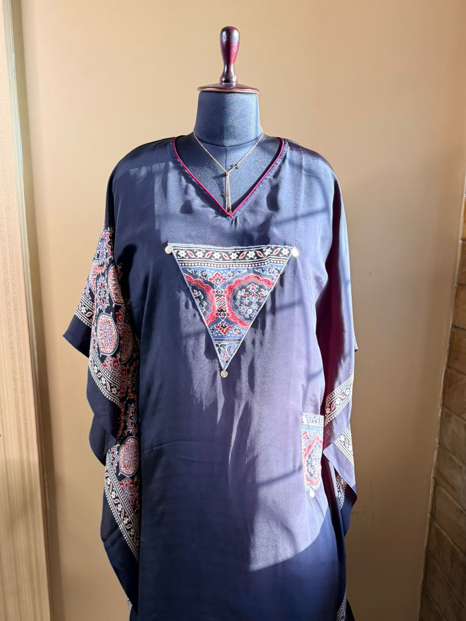 Black Modal Kaftan Dress
