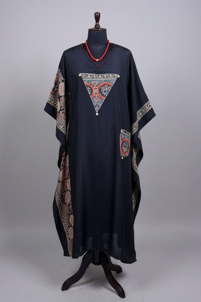 Black Modal Kaftan Dress