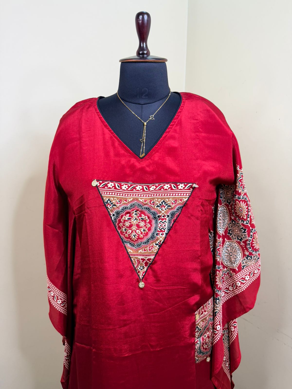 Maroon Modal Kaftan Dress