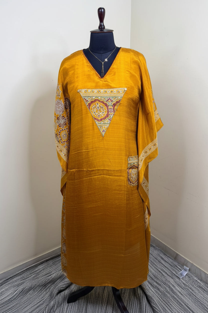 Yellow Modal Kaftan Dress
