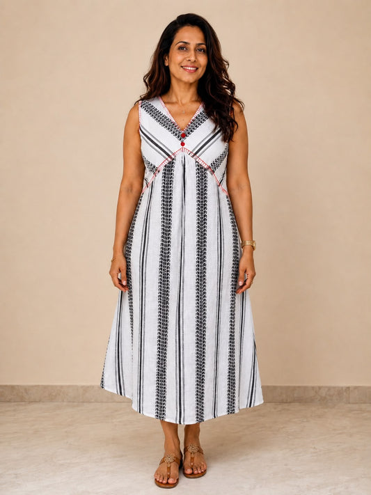 Begampuri Handloom Cotton Dress