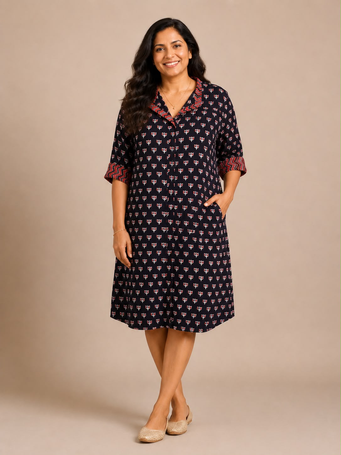 Jet Black Heena Shirt Dress
